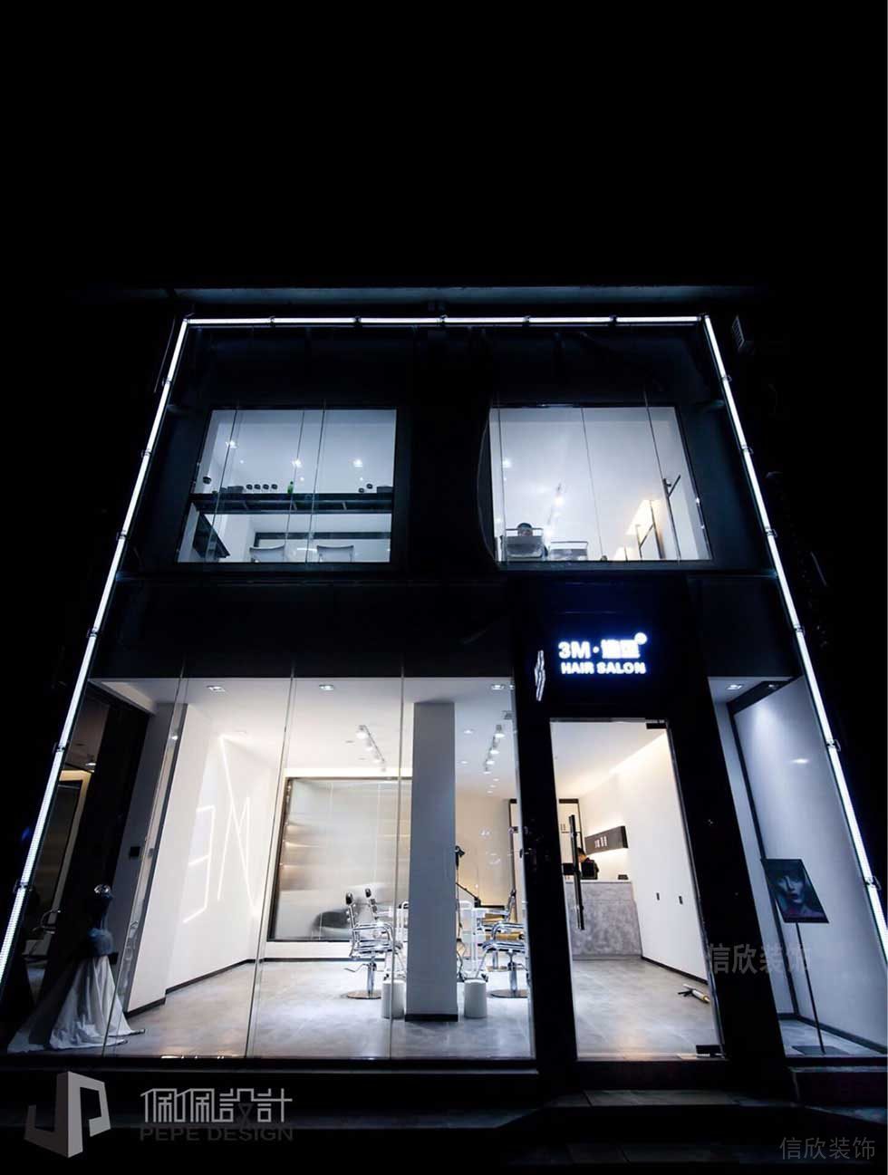 深圳時尚造型工作室外立面裝修設(shè)計(jì)