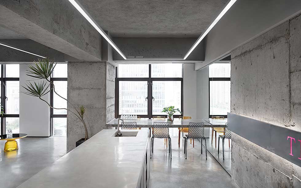 現(xiàn)代工業(yè)風(fēng)理發(fā)店美發(fā)區(qū)裝修設(shè)計