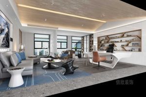 深圳鹽田區(qū)現(xiàn)代中式風(fēng)格辦公室裝修設(shè)計經(jīng)理辦公室效果圖