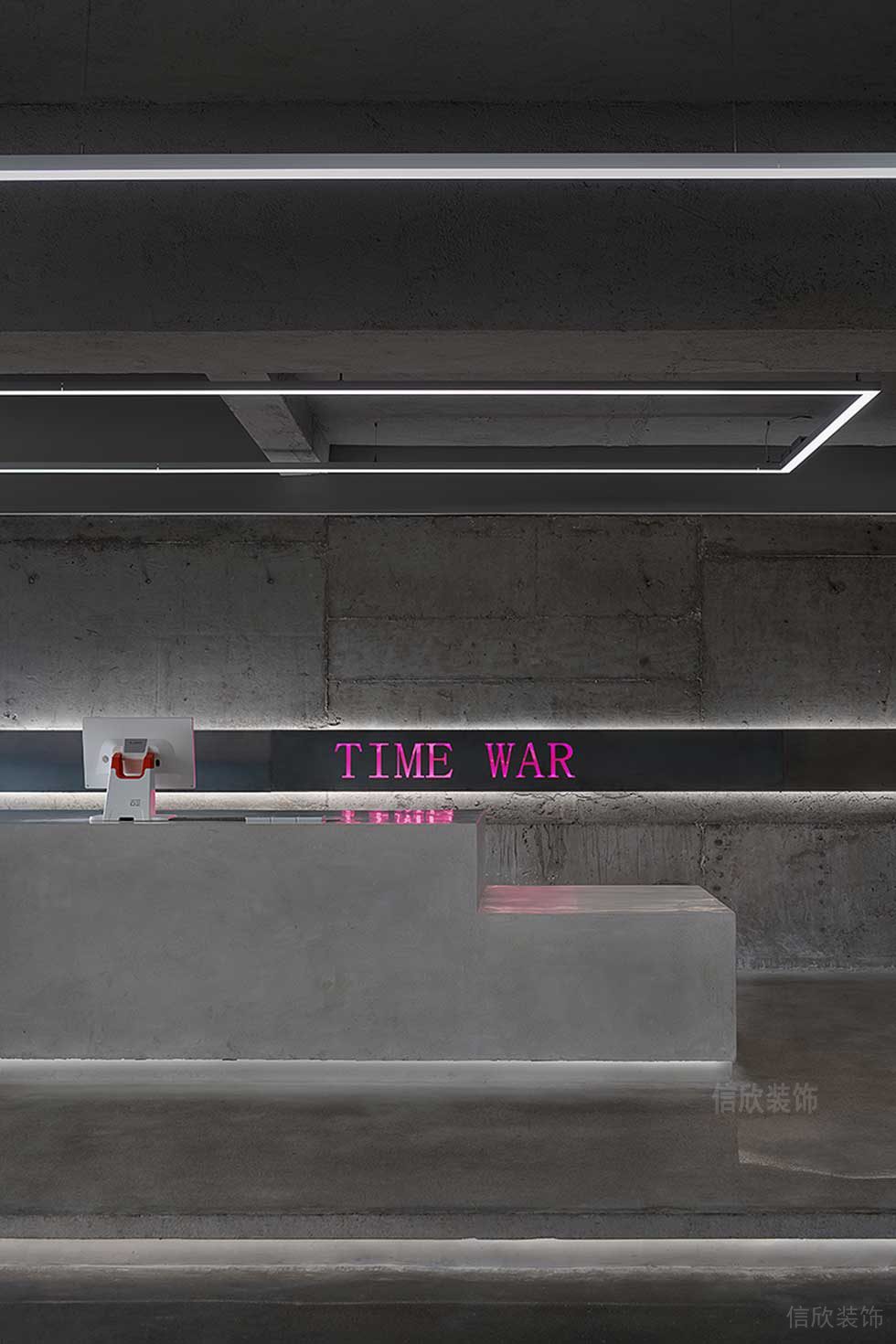 現(xiàn)代工業(yè)風(fēng)理發(fā)店前臺裝修設(shè)計