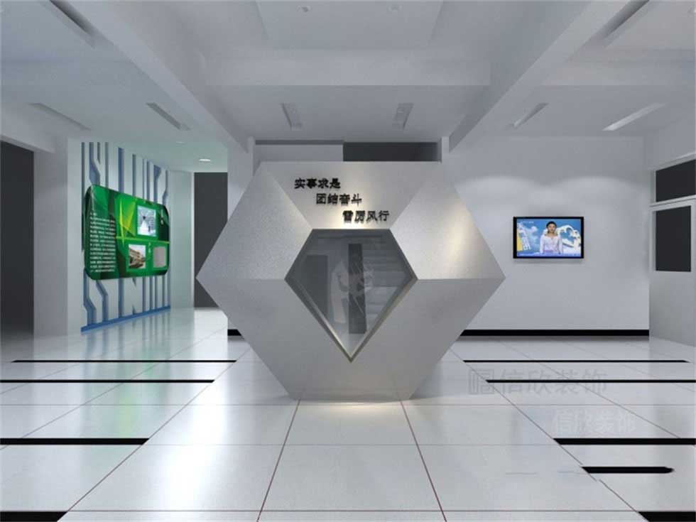 電子公司企業(yè)展廳企業(yè)LOGO裝修設(shè)計 電子公司企業(yè)展廳企業(yè)LOGO裝修設(shè)計