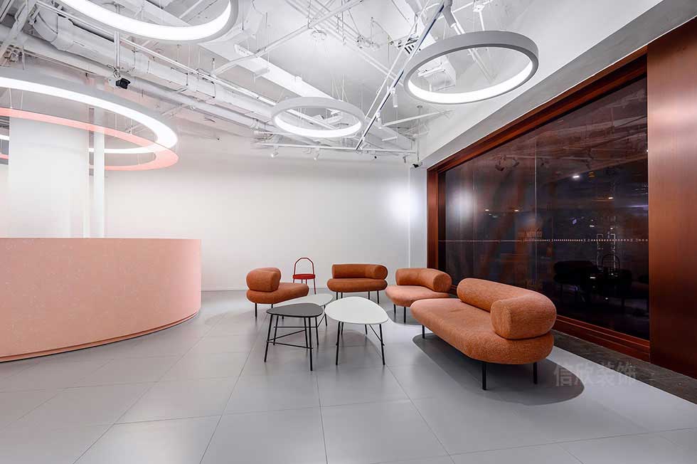 深圳羅湖400平方美發店裝修接待區施工案例 深圳羅湖400平方美發店裝修接待區施工案例