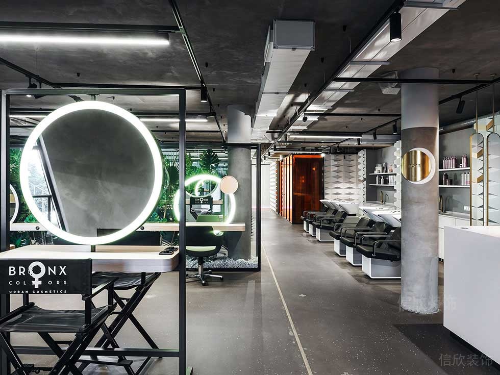 發(fā)型工作室化妝間裝修墻柱效果圖燈飾創(chuàng)意創(chuàng)意設(shè)計(jì)