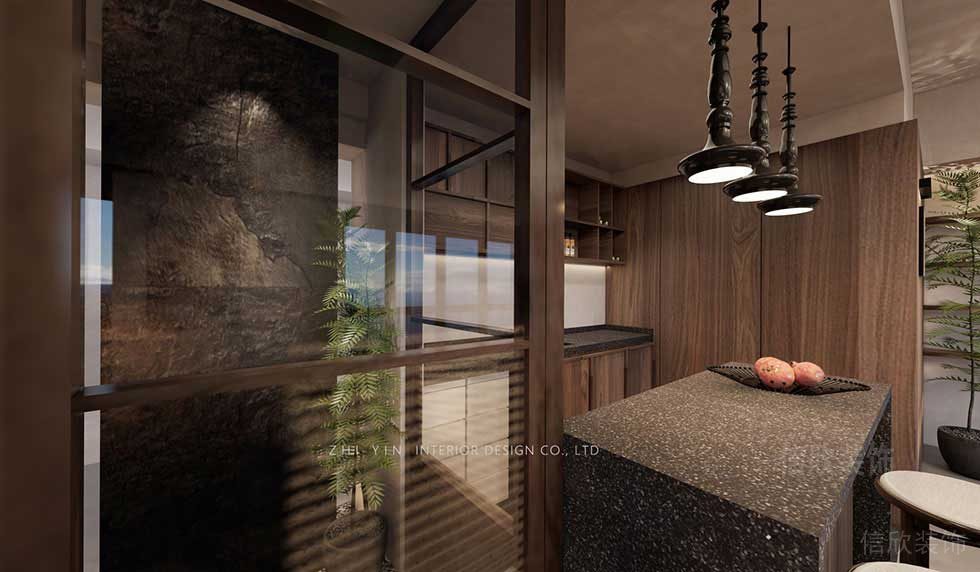 餐廳水磨石餐桌