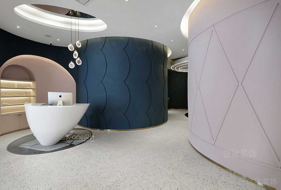 辦公室過(guò)道裝修弧線(xiàn)創(chuàng)意圖案墻柱效果圖水磨石設(shè)計(jì)圖