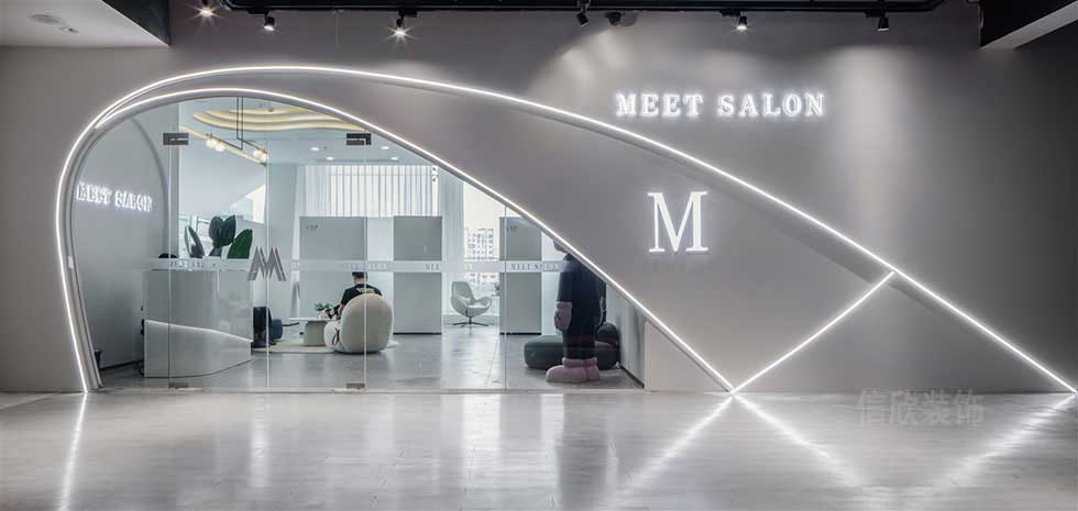 深圳大型高端美發沙龍門頭裝修設計 深圳大型高端美發沙龍門頭裝修設計