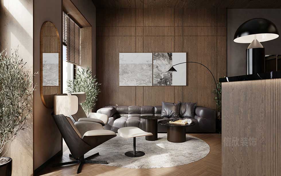 100平方復古風美發店大廳裝修設計 100平方復古風美發店大廳裝修設計