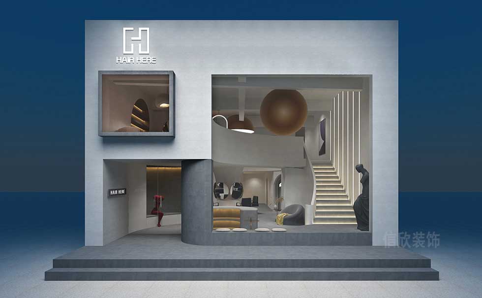 深圳南山高端美容美發(fā)店外立面裝修 深圳南山高端美容美發(fā)店外立面裝修