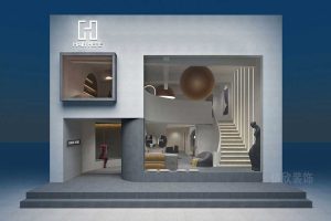 店鋪玻璃設計獨立復式工作室燈帶創(chuàng)意店鋪裝修效果