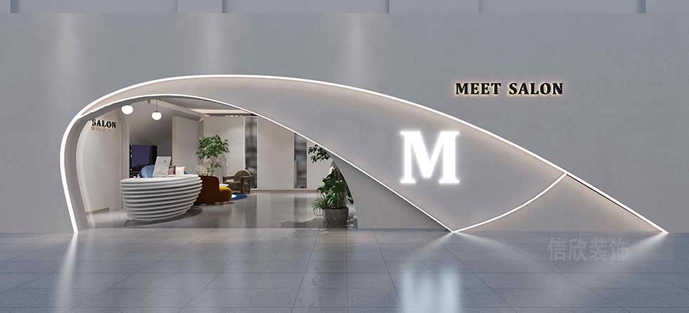 深圳大型高端美發沙龍外立面裝修設計 深圳大型高端美發沙龍外立面裝修設計