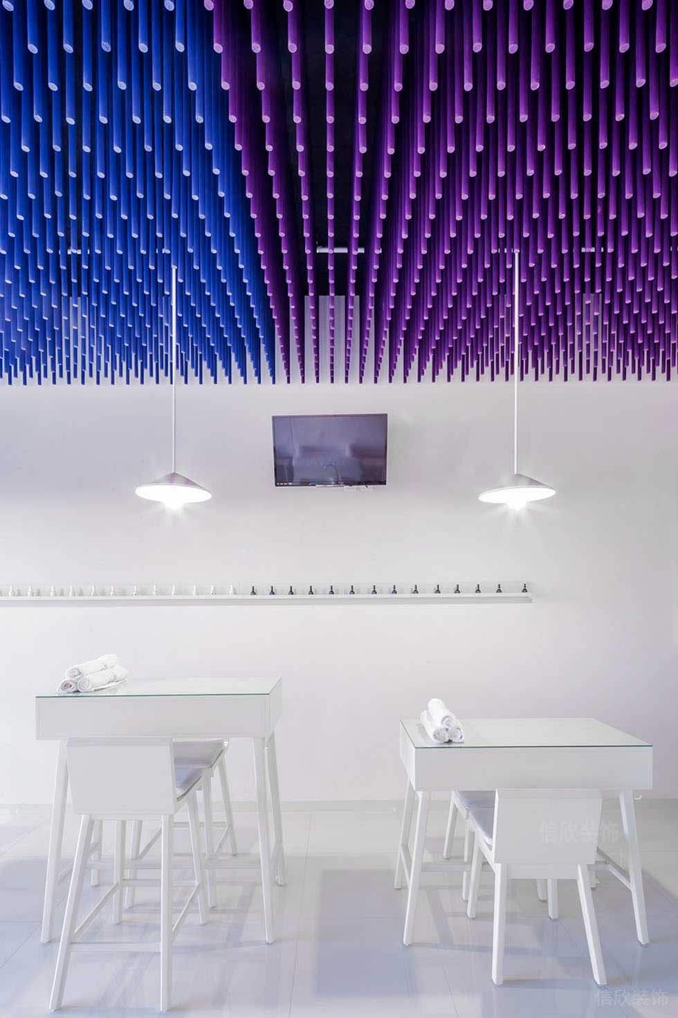 深圳南山美甲店天花裝修設(shè)計