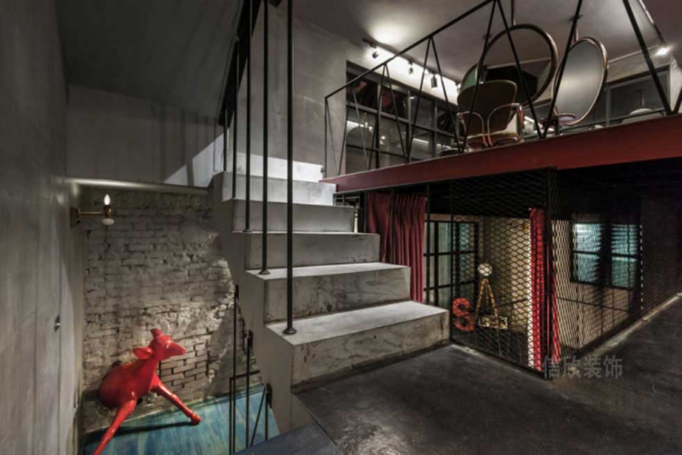深圳工業風美發沙龍樓梯 深圳工業風美發沙龍樓梯