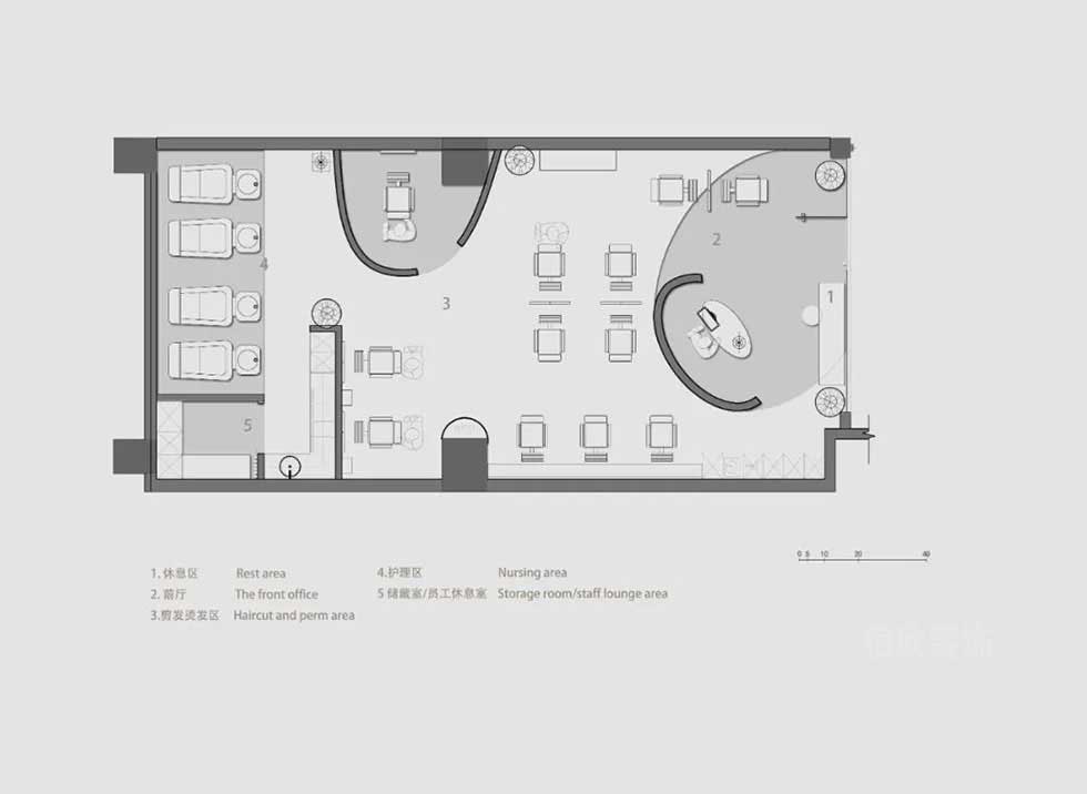 深圳I iCare美發沙龍平面方案裝修設計 深圳I iCare美發沙龍平面方案裝修設計