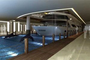 游輪效果圖展覽水源效果商場(chǎng)裝修木質(zhì)地板拼貼大理石效果圖