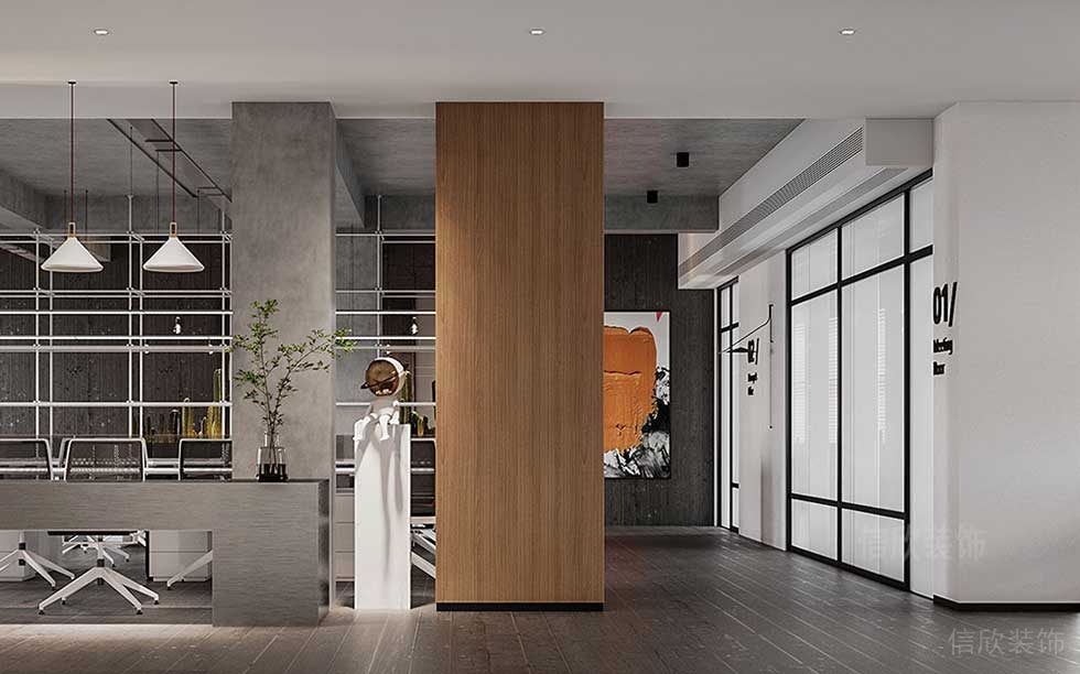 簡約風格公司多功能辦公區(qū)設(shè)計圖