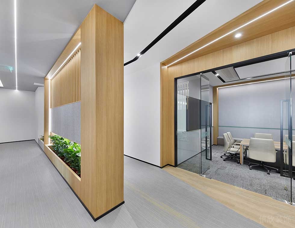 現(xiàn)代北歐風辦公室走廊裝修圖