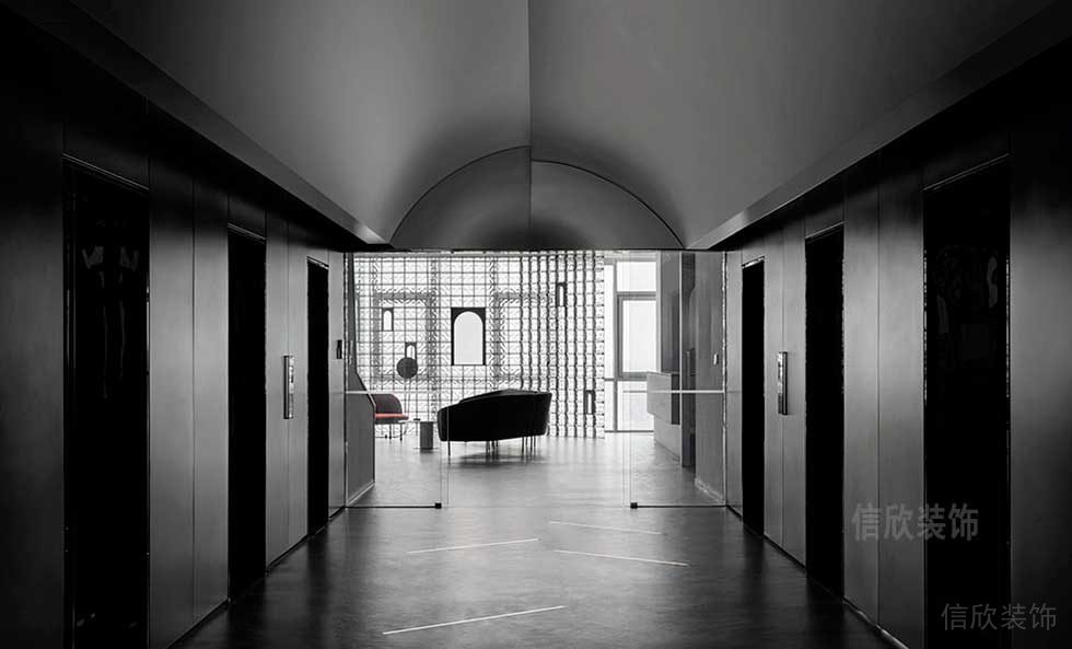 現(xiàn)代風(fēng)格商務(wù)公司電梯廳效果圖