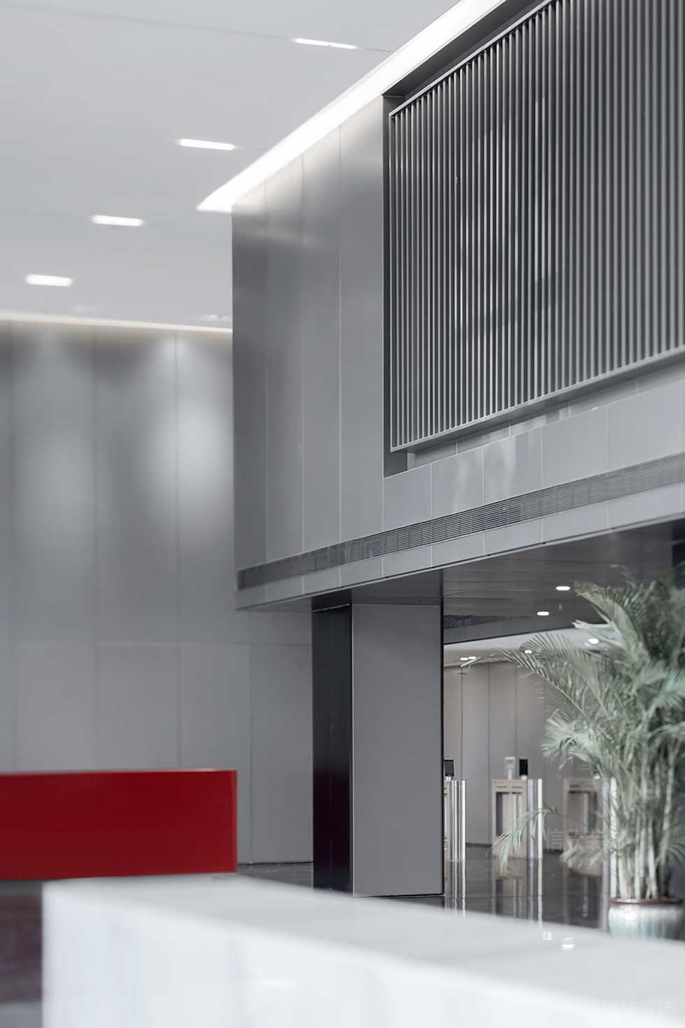 現代簡約風格辦公空間大堂效果圖
