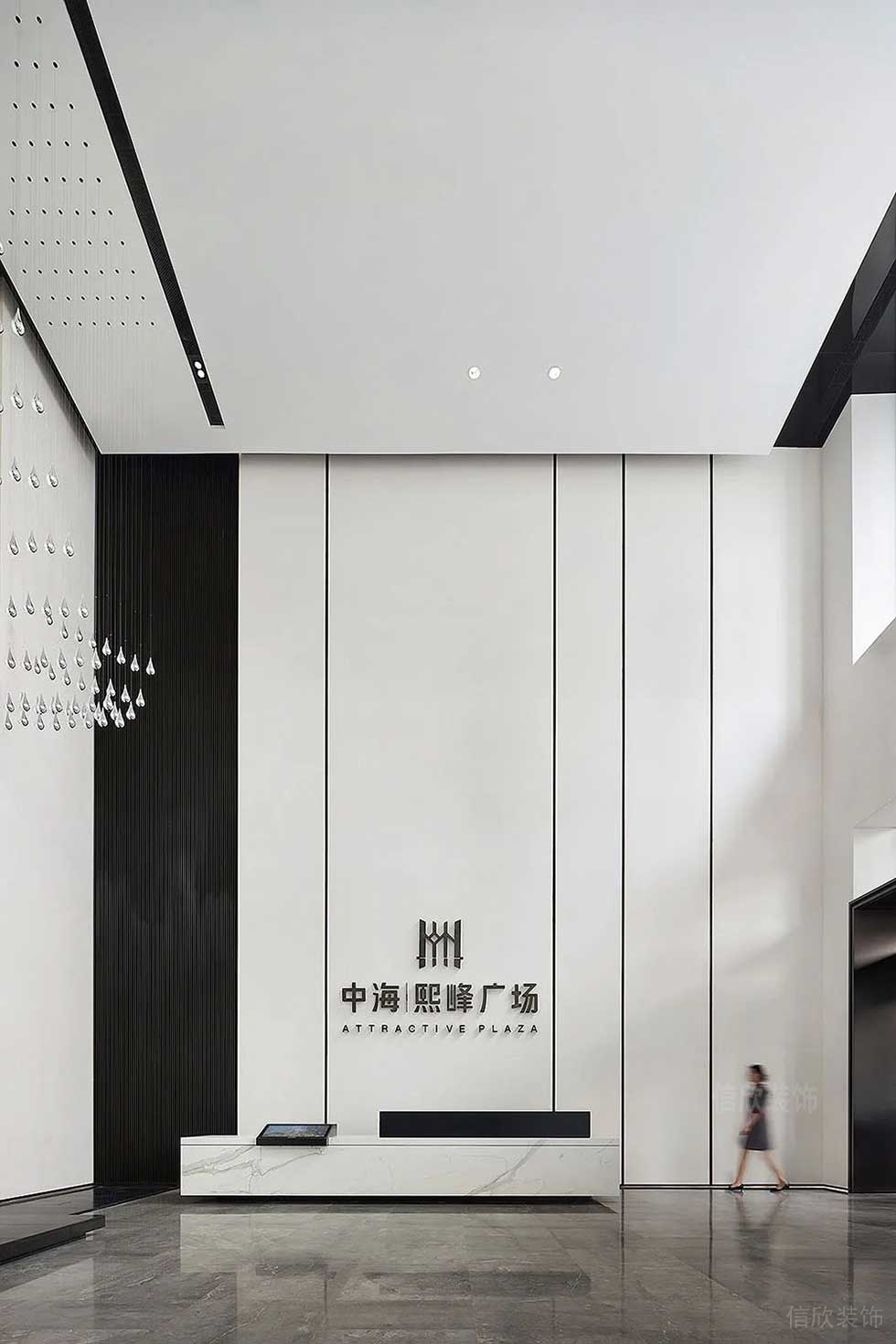 現代簡約風格辦公室接待大堂設計圖