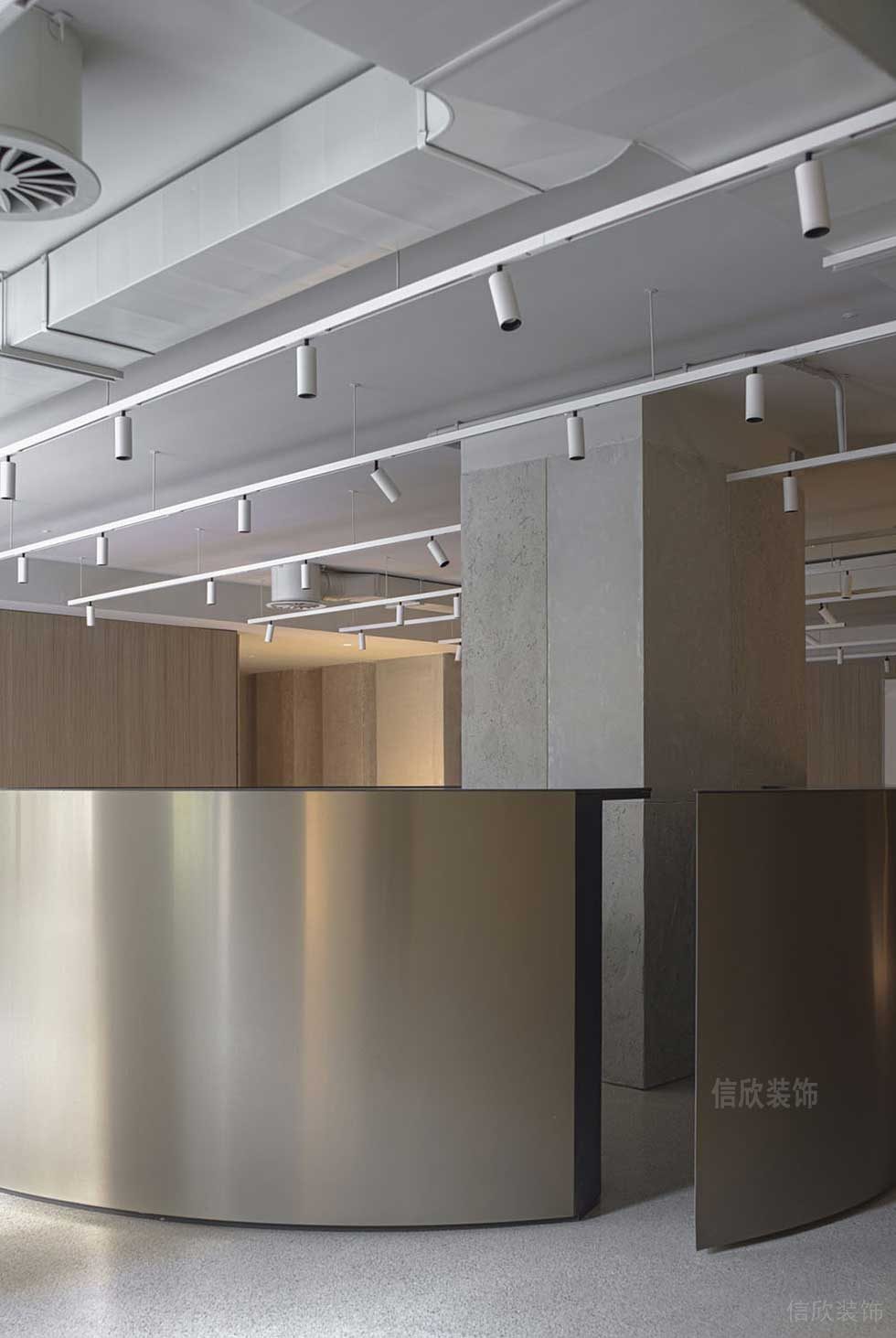 現代簡約風格辦公室前臺裝修圖