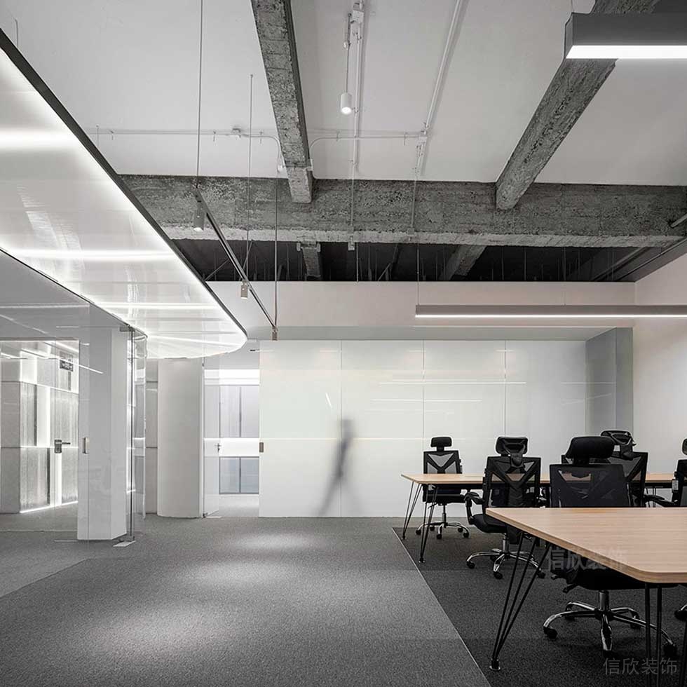 現(xiàn)代簡(jiǎn)約風(fēng)格工作室裝修案例辦公區(qū)過(guò)道效果圖