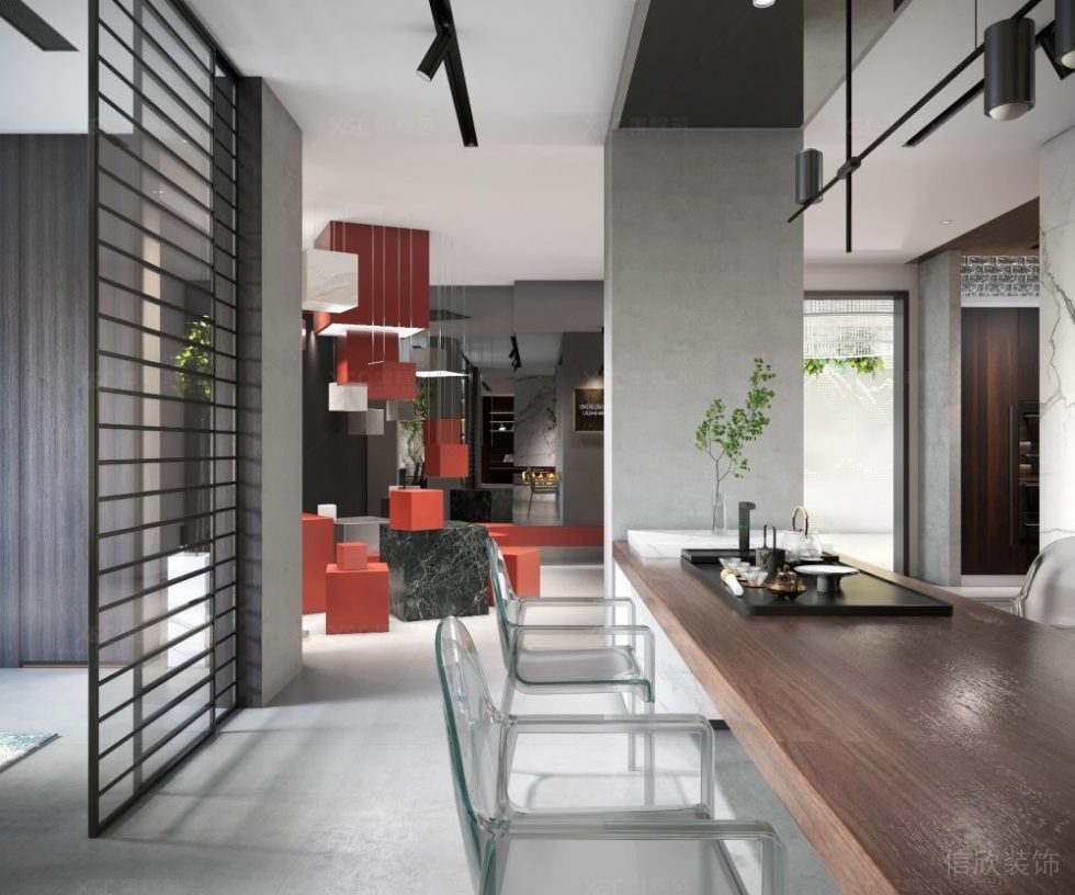 現(xiàn)代簡(jiǎn)約風(fēng)格商務(wù)辦公空間茗茶區(qū)裝修圖