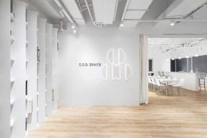 現(xiàn)代簡約風(fēng)格寫字樓形象背景墻裝修圖