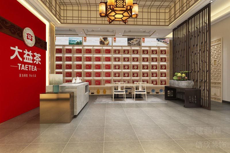 深圳福田新中式餐飲茶室裝修圖前廳 深圳福田新中式餐飲茶室裝修圖前廳