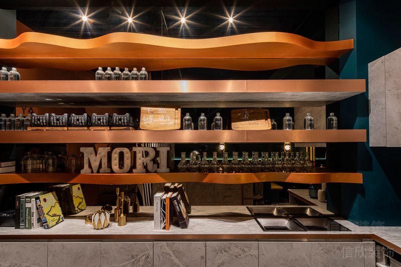 深圳東門餐飲裝修設(shè)計公司案例展示酒柜