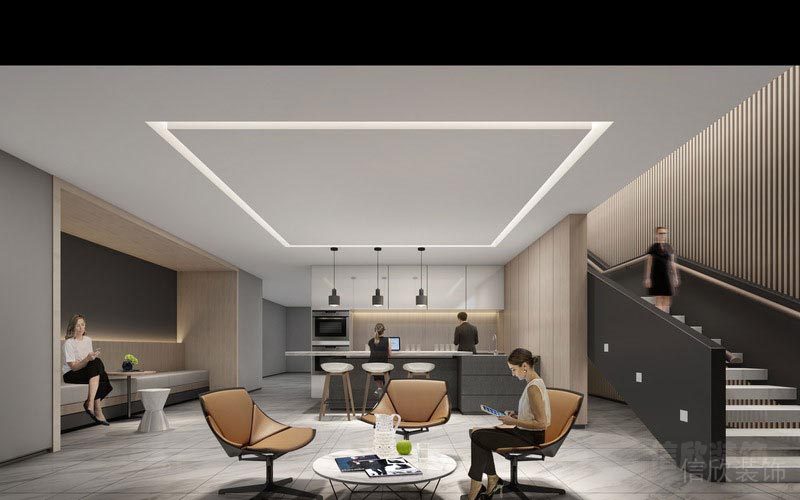 深圳龍崗辦公室裝修設(shè)計休息區(qū)效果圖