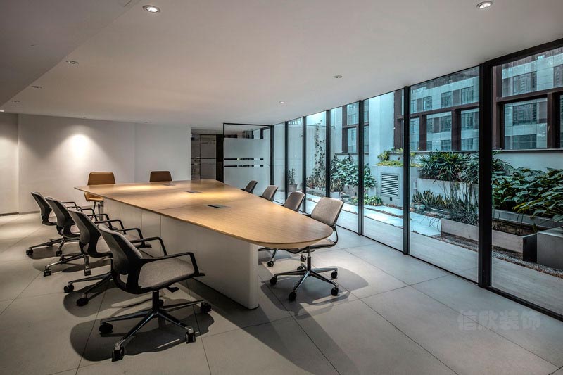 福田辦公室小會(huì)議室設(shè)計(jì)效果圖