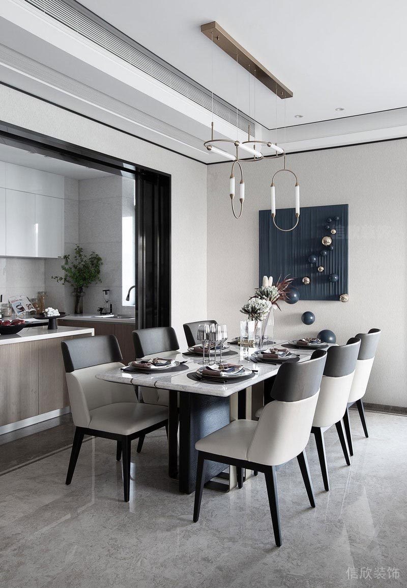 深圳寶安潤(rùn)科華府家居新房現(xiàn)代風(fēng)格裝修設(shè)計(jì)案例 餐廳