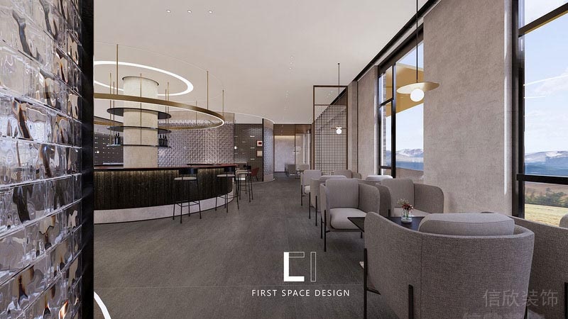 福田餐廳裝修私房菜設計效果圖咖啡休閑區(qū)