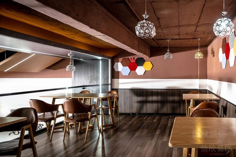 深圳沙尾餐飲裝修設(shè)計公司案例藝術(shù)涂料