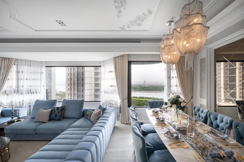 深圳鹽田家庭新房裝修設(shè)計客廳效果圖