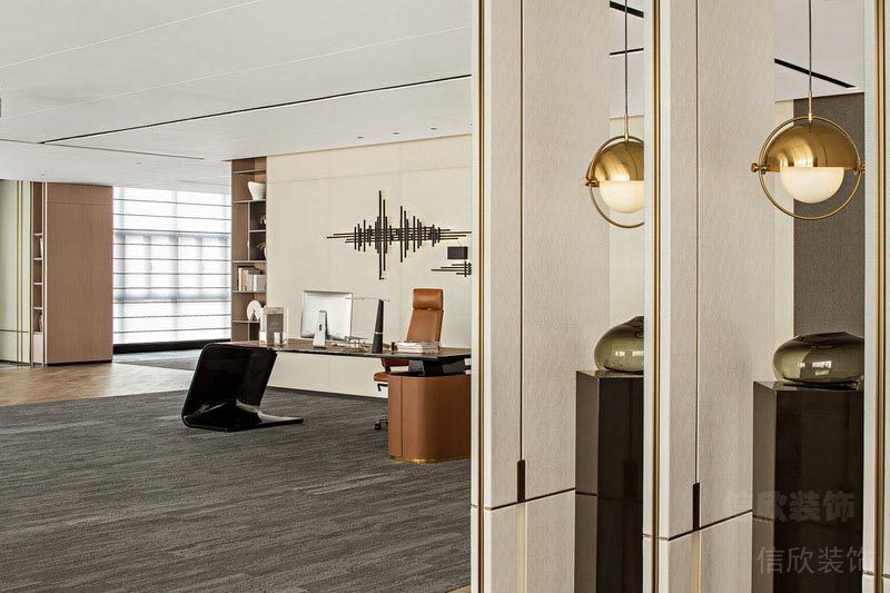 總經理辦公室地面灰色條紋地毯