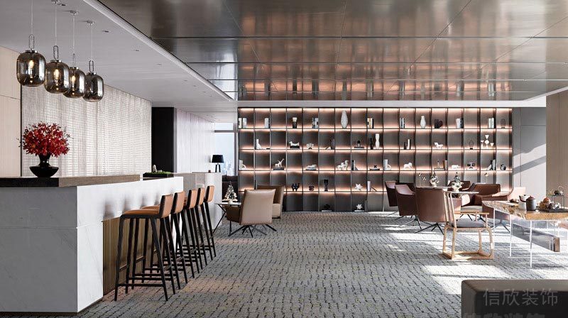 深圳市輕奢風辦公室休閑吧臺