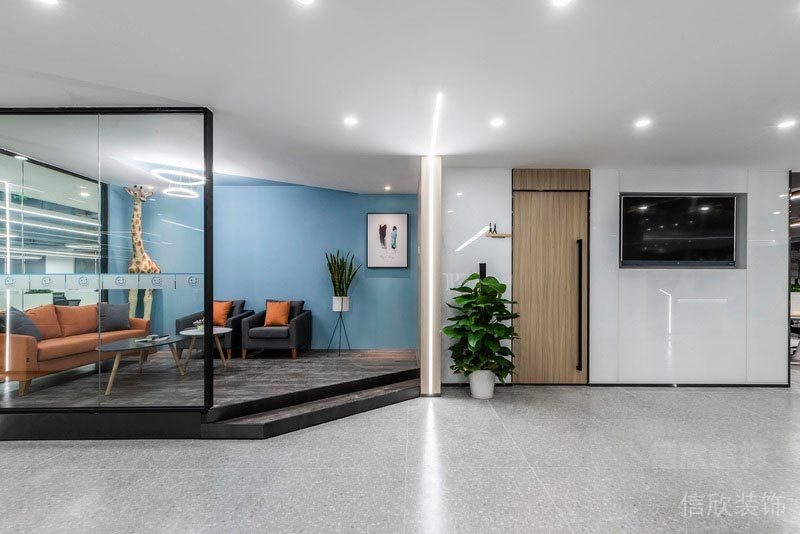 龍崗網(wǎng)絡(luò)公司辦公室會(huì)客區(qū)裝修