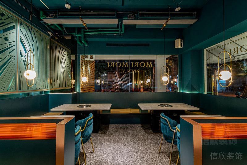 深圳東門餐飲裝修設(shè)計公司案例家具組合