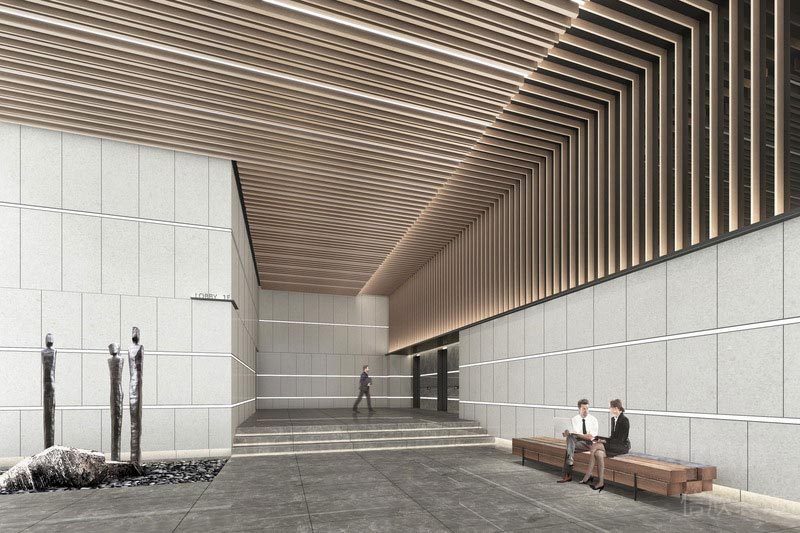 深圳龍崗辦公室裝修設(shè)計庭院效果圖