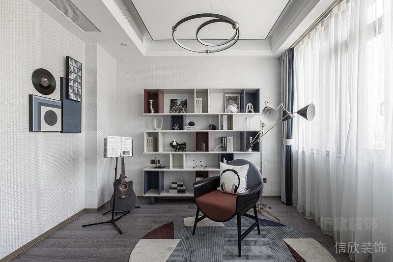 深圳寶安潤(rùn)科華府家居新房現(xiàn)代風(fēng)格裝修設(shè)計(jì)案例 書(shū)房