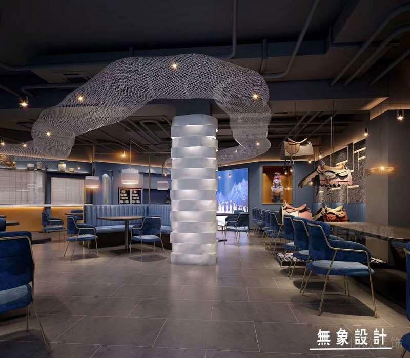 羅湖餐廳裝修燒烤店設(shè)計效果圖用餐區(qū)