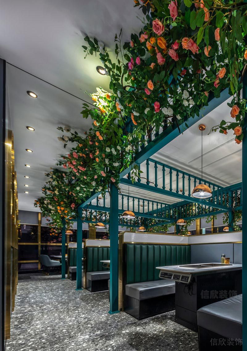 深圳福田自助餐廳裝修設(shè)計卡座