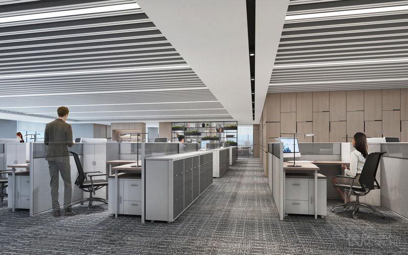 深圳龍崗辦公室裝修設(shè)計辦公區(qū)效果圖