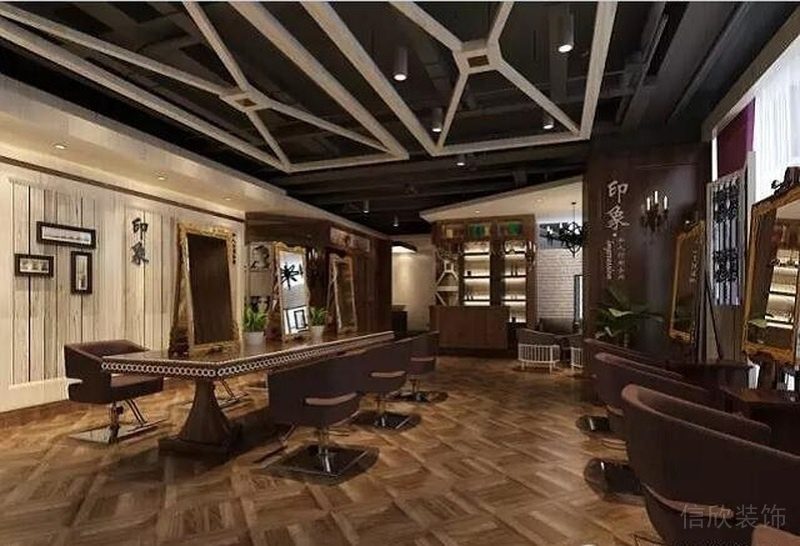 深圳羅湖現(xiàn)代工業(yè)風美發(fā)店裝飾裝修設(shè)計貴賓區(qū)