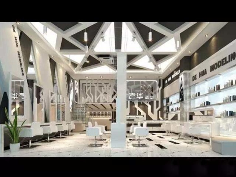 深圳羅湖現(xiàn)代工業(yè)風美發(fā)店裝飾裝修設(shè)計燙染區(qū)