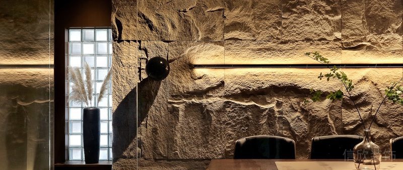 鏡面創(chuàng)意全屋定制墻體石材自然壁畫(huà)效果圖餐桌裝修