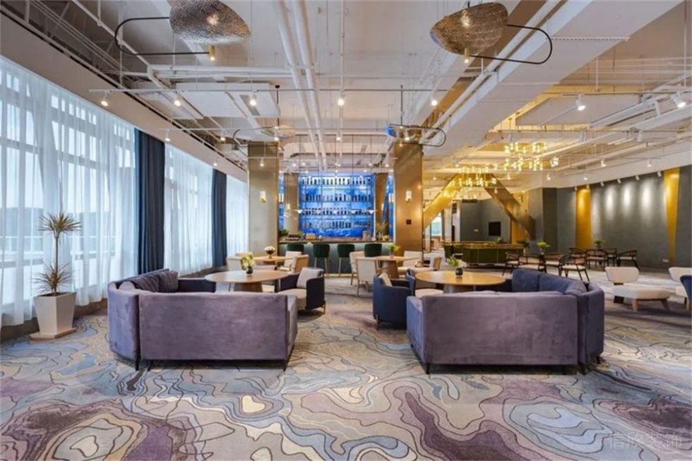 深圳龍崗藍(lán)調(diào)輕奢風(fēng)格酒吧裝修設(shè)計(jì)休閑廳效果圖