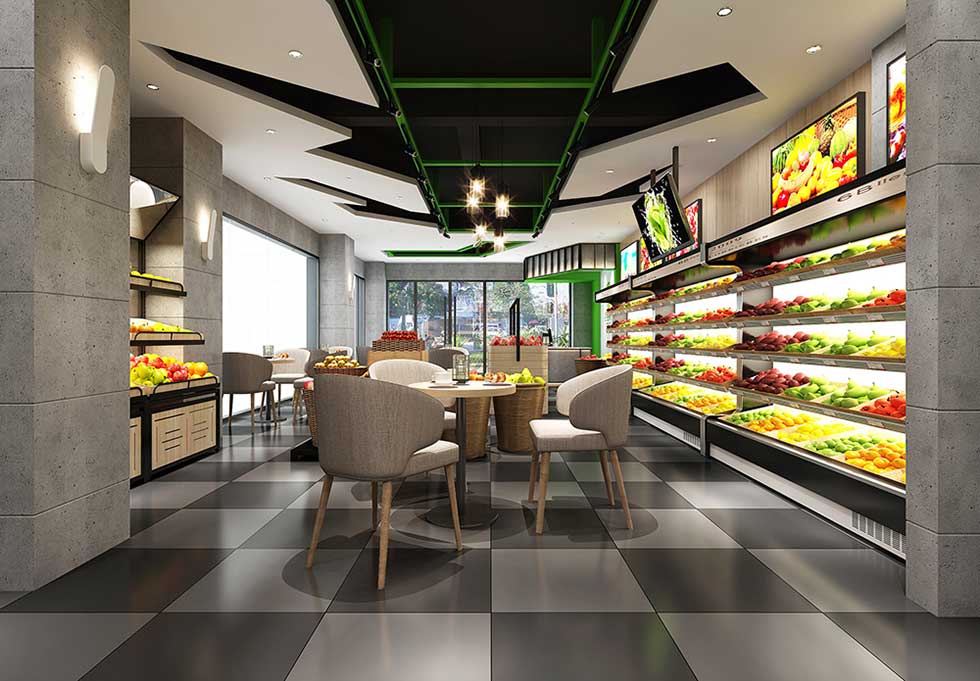 深圳龍崗水果店大廳裝修 深圳龍崗水果店大廳裝修