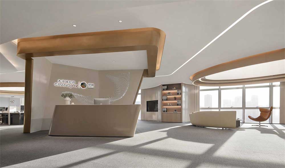 深圳寶安區現代風格高級辦公室設計裝修-前臺 深圳寶安區現代風格高級辦公室設計裝修-前臺